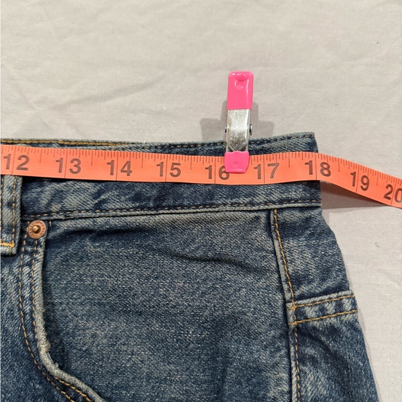 Zara Men's Dark Blue light wash,wide leg baggy denim pants - Picture 8 of 14